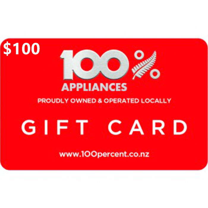 100% Appliance $100 NZD Physical Gift Card (Express Delivery)
