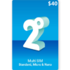 2degrees Mobile $40 NZD Prepay Digital Top Up Vouchers (Email Delivery)