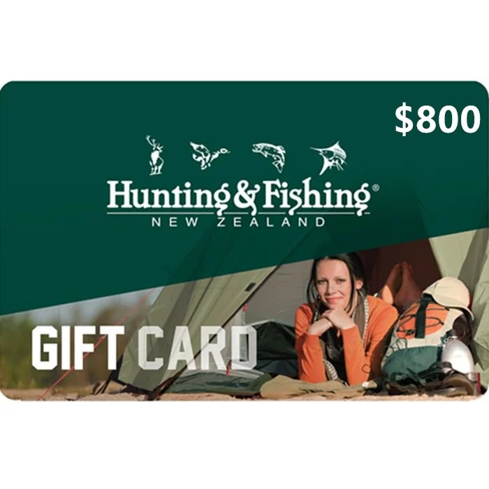 Hunting & Fishing New Zealand $800 NZD Physical Gift Card (Express Delivery)