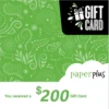 Paper Plus $200 NZD Digital Gift Cards (Email Delivery)