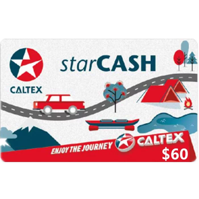 Caltex StarCash $60 NZD Physical Gift Card (Express Delivery)