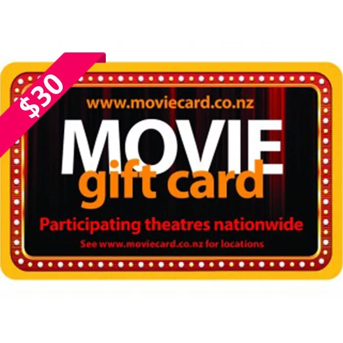 Movie $30 NZD Physical Gift Card (Express Delivery)