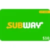 Subway $10 NZD Digital eGift Cards (Email Delivery)
