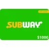 Subway $1000 NZD Physical Gift Card (Express Delivery)