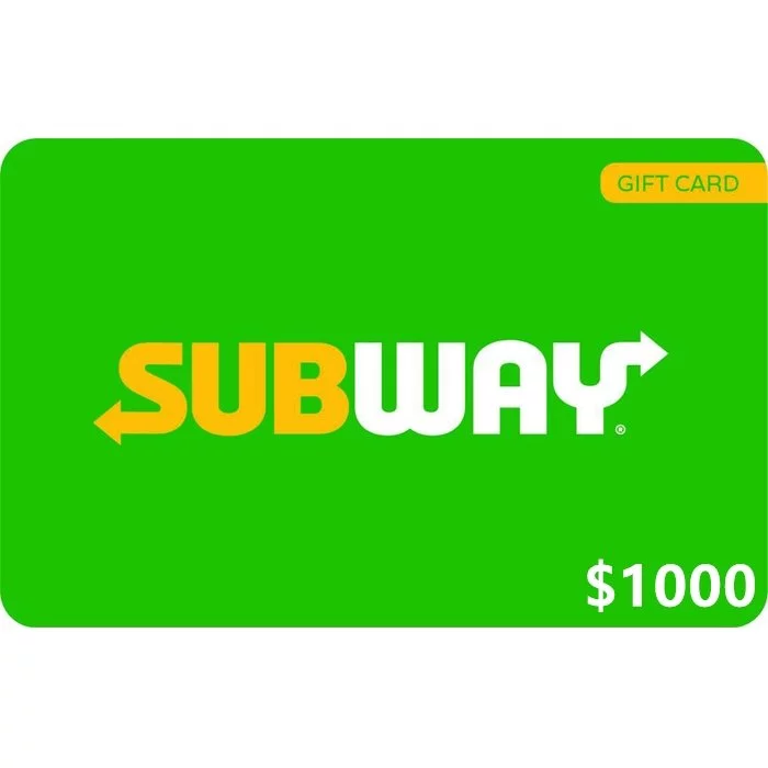 Subway $1000 NZD Physical Gift Card (Express Delivery)