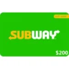 Subway $200 NZD Physical Gift Card (Express Delivery)
