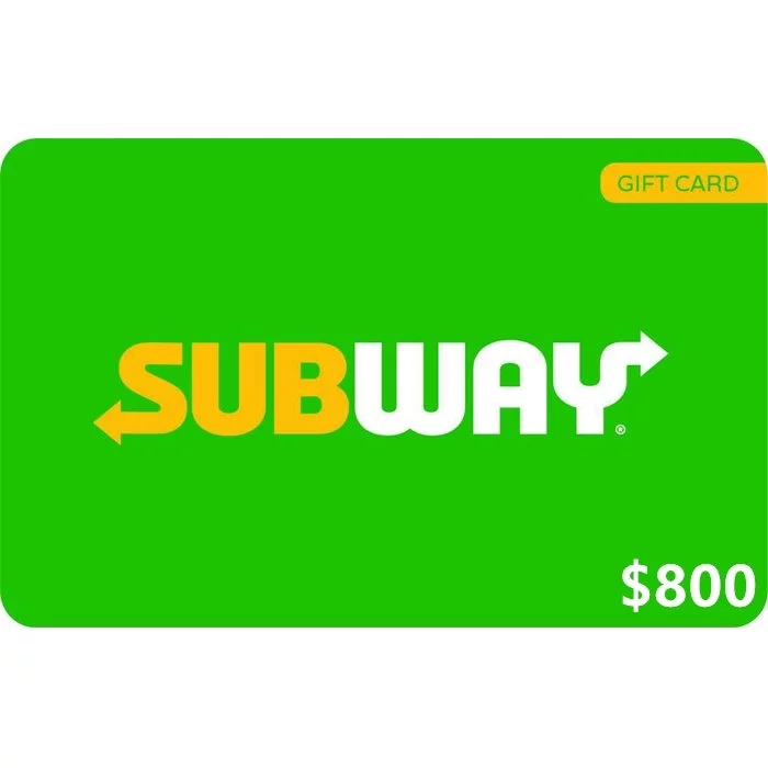 Subway $800 NZD Physical Gift Card (Express Delivery)