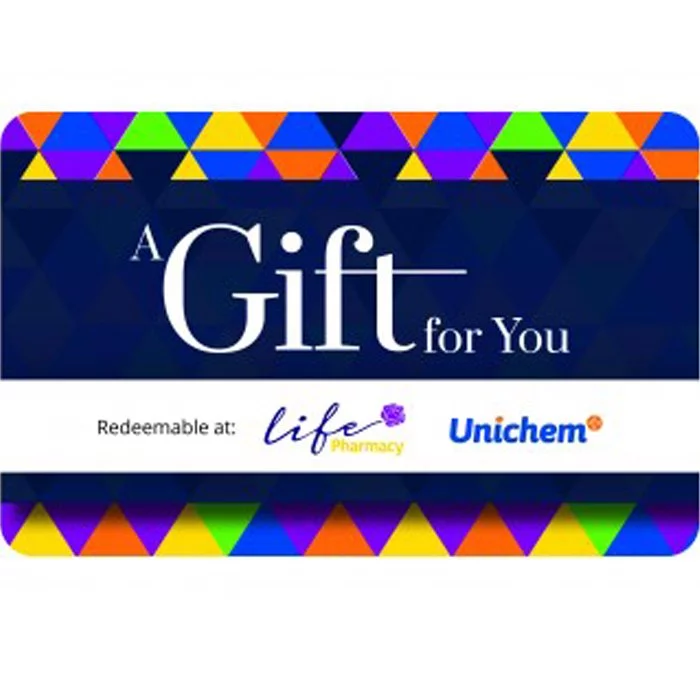 Life Pharmacy/Unichem Pharmacy Physical Gift Cards (Express Delivery)