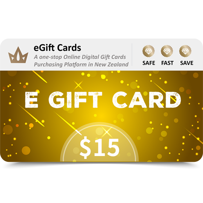 eGift Cards $15 NZD E Gift Card (Email Delivery) 2 eGift Cards 15 NZD E Gift Card Email Delivery 2