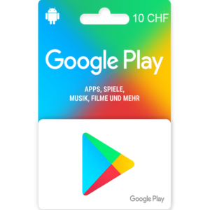 Google Play Fr.10 CHF (CH) Digital Gift Cards (Email Delivery)