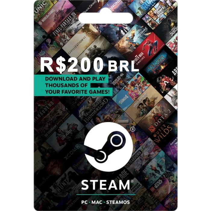 Steam R$200 BRL (BR) Digital Gift Card (Email Delivery) 2 Steam R200 BRL BR Digital Gift Card Email Delivery 2