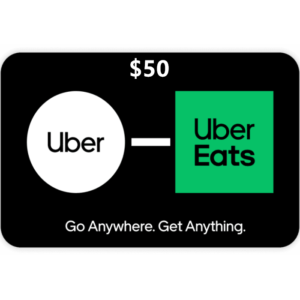 Uber $50 NZD Digital Gift Cards (Email Delivery)